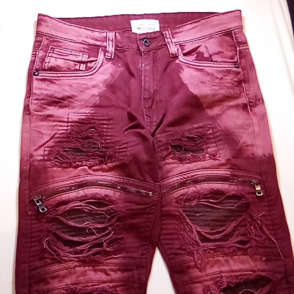 Smoke Rise, Size 34"x34", Red, Denim Jeans